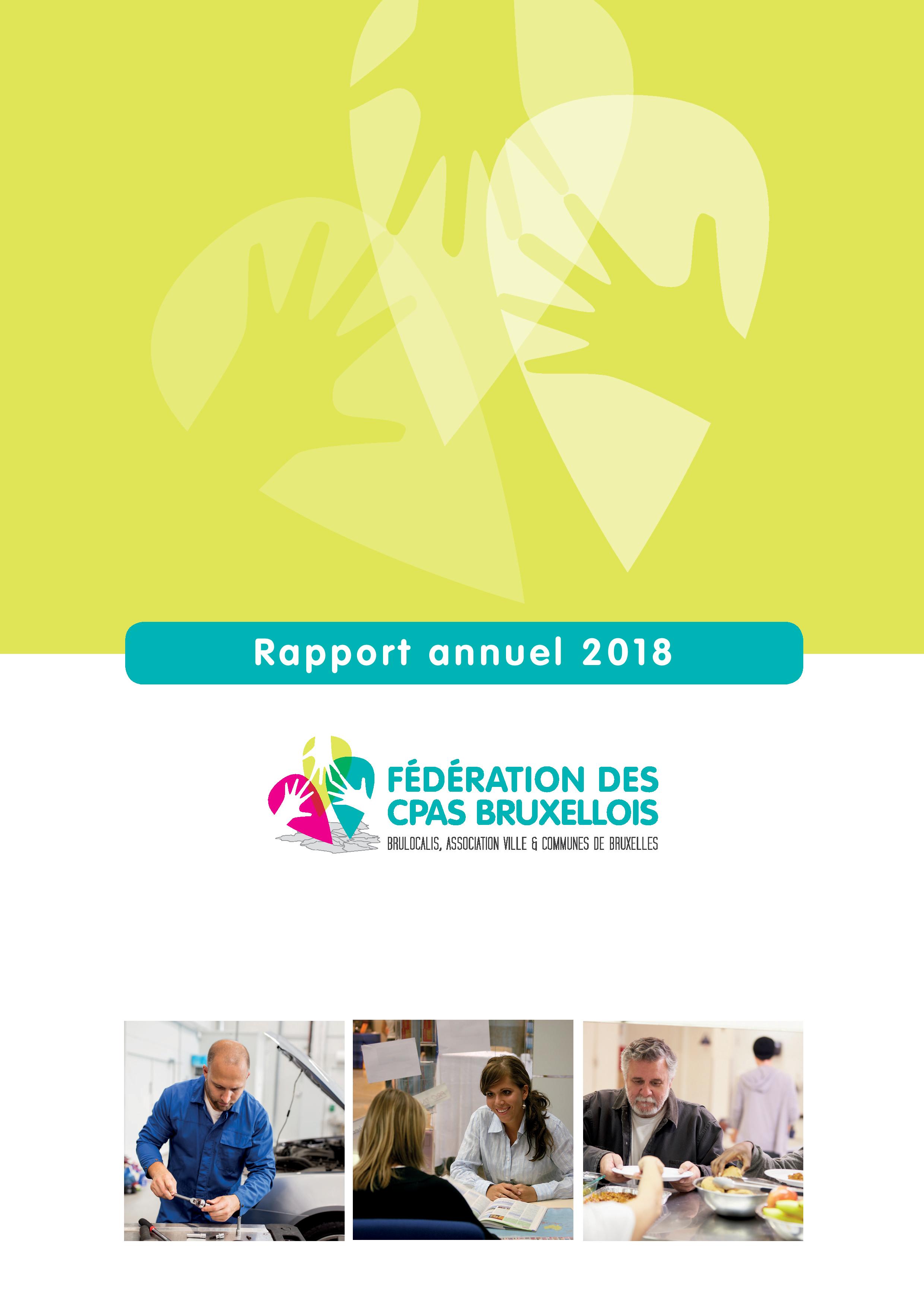 Rapport annuel de la Fédération des CPAS bruxellois 2018 - cover